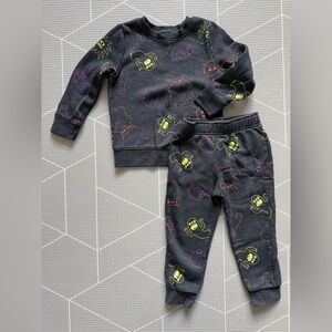 Cat & Jack|Baby/toddler Charcoal Sweatshirt & joggers matching set,Ghost boo!•••